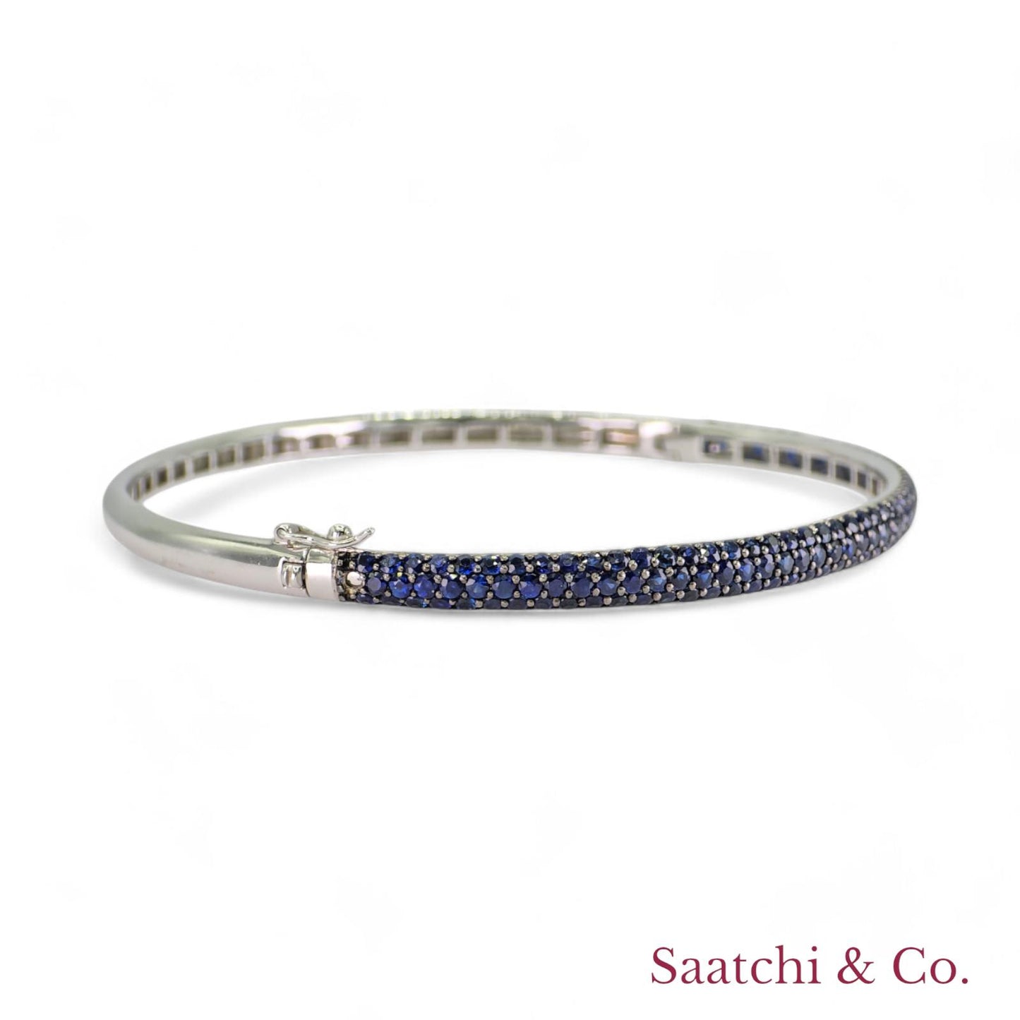 EFFY Royal Blue Sapphire 14K (585) White Gold Bangle / Bracelet
