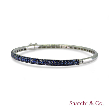 EFFY Royal Blue Sapphire 14K (585) White Gold Bangle / Bracelet