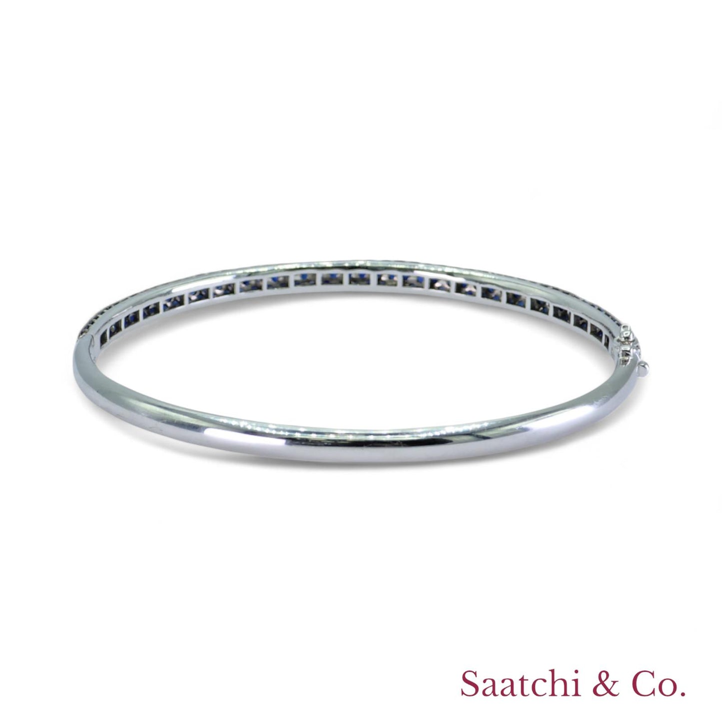 EFFY Royal Blue Sapphire 14K (585) White Gold Bangle / Bracelet