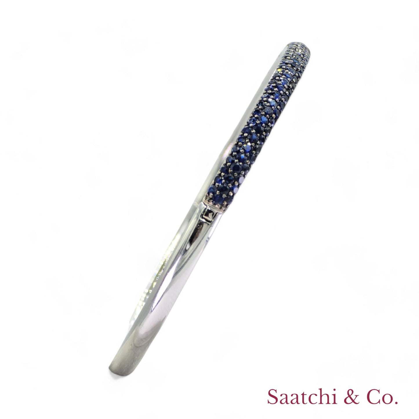 EFFY Royal Blue Sapphire 14K (585) White Gold Bangle / Bracelet