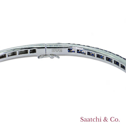 EFFY Royal Blue Sapphire 14K (585) White Gold Bangle / Bracelet