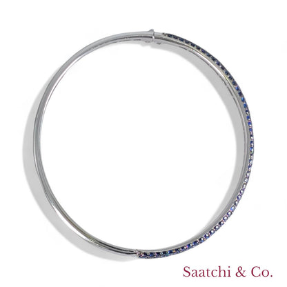 EFFY Royal Blue Sapphire 14K (585) White Gold Bangle / Bracelet