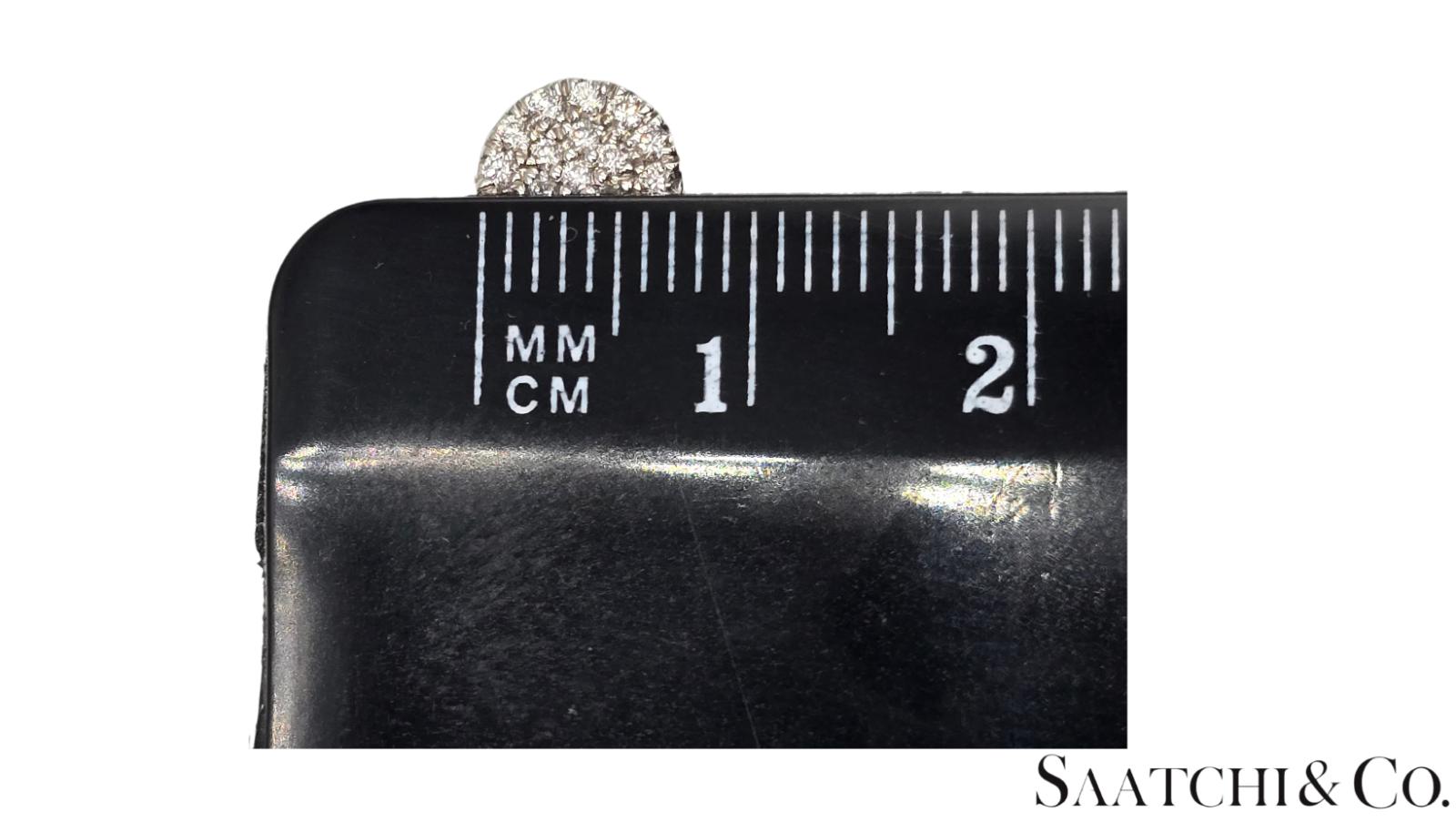 Excellent 14K (585) White Gold - Natural VVS Diamond: Round Pendant With Chain