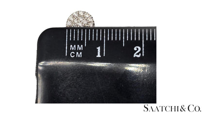 Excellent 14K (585) White Gold - Natural VVS Diamond: Round Pendant With Chain