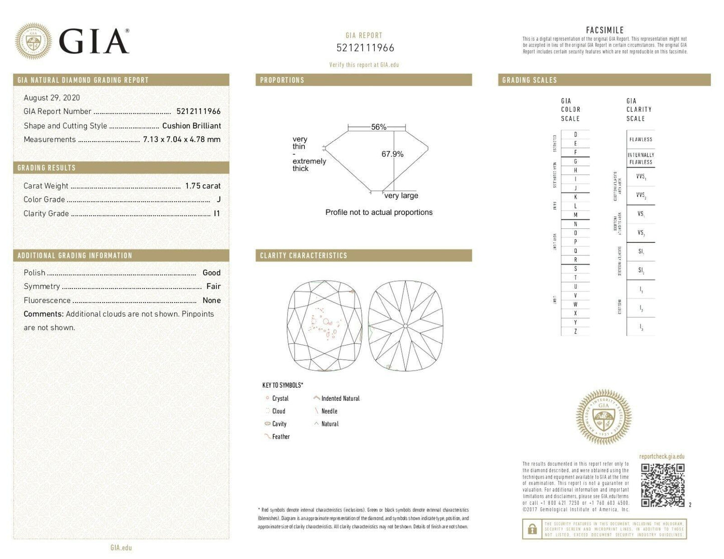 GIA Certified 1.75 Ct Natural Diamond, Vinatge Old 14K White Gold Ring, Size 5.5