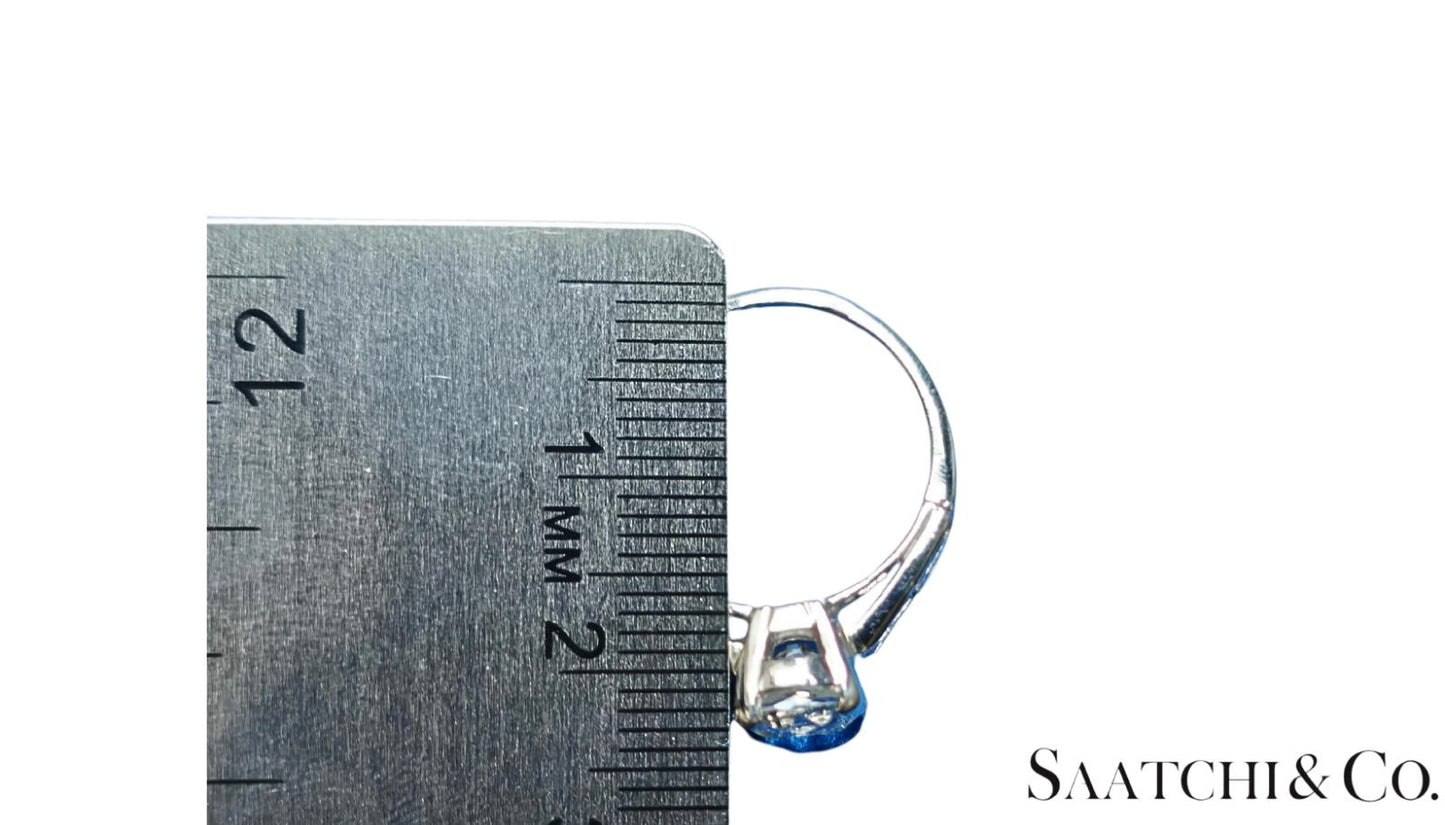 GIA Certified 1.75 Ct Natural Diamond, Vinatge Old 14K White Gold Ring, Size 5.5