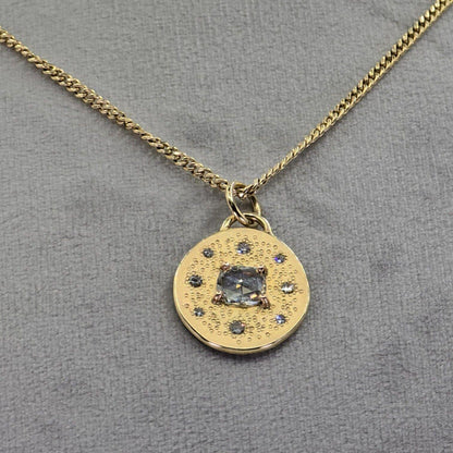 GIA Certified Natural Diamond 14K (585) Yellow Gold Pendant