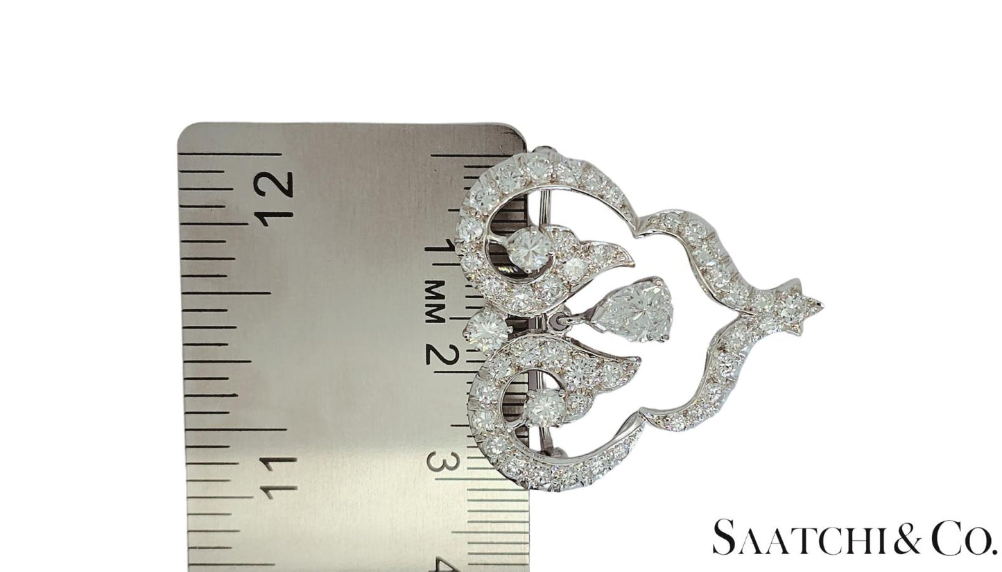 GIA certified 0.98 Ct Natural Diamond: Brooch/ Pin, 18K (750) Gold