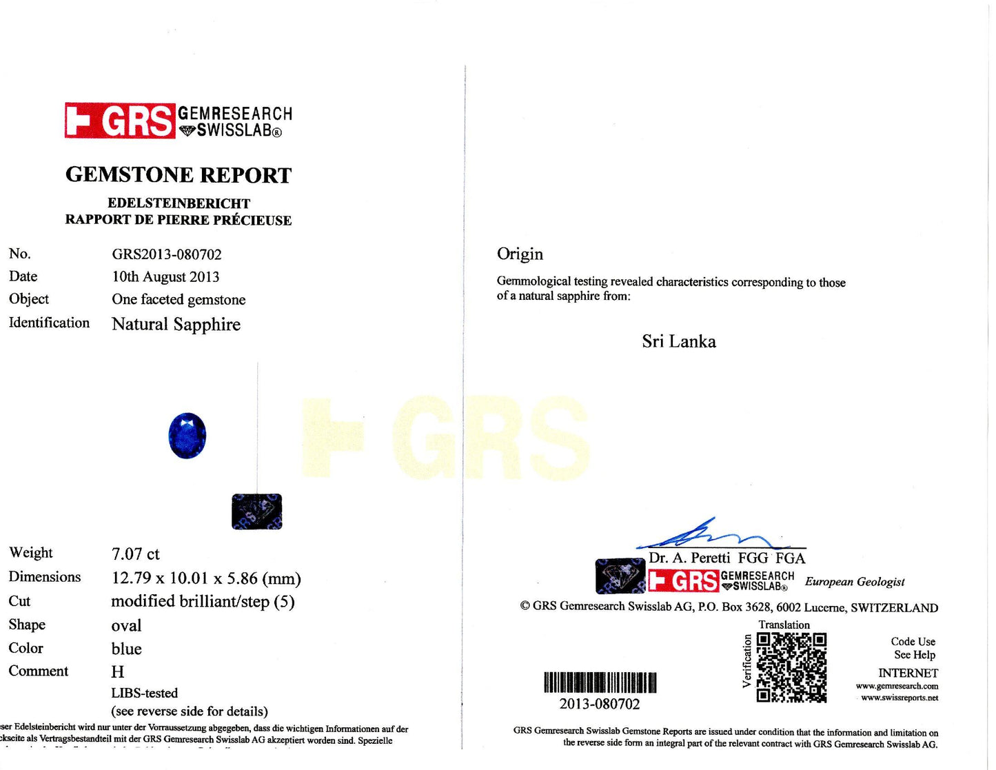 18k (750) White Gold Convertible Ring in Natural Sapphire and Natural Diamond