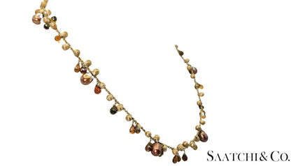 MARCO BICEGO - Neclace - 18K Yellow Gold: Pearl & Multi Color Natural Gemstone