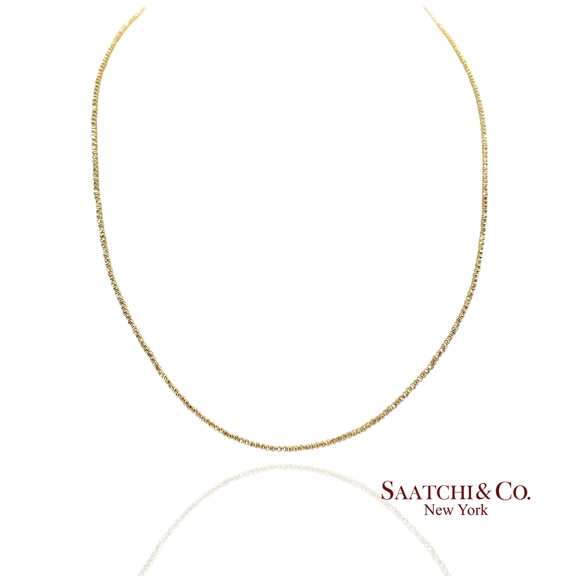 18K (750) Yellow Gold - Diamond Cut Chain / Necklace - 8.05 Gram