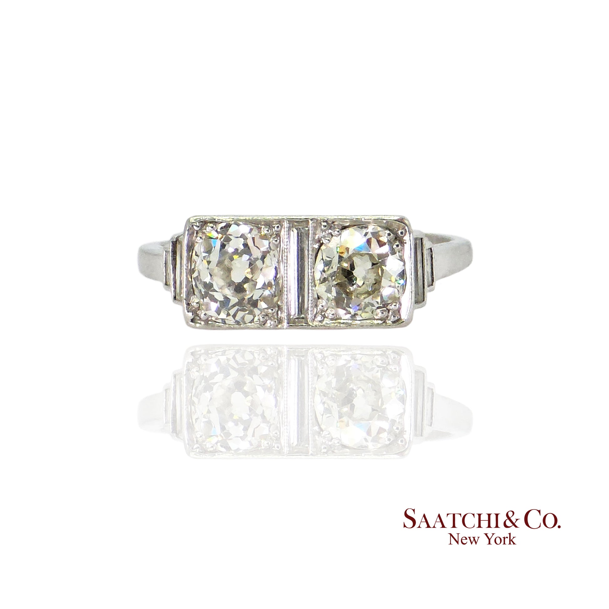 Art Deco Vintage Platinum Diamond Ring