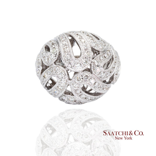 18k (750) Natural Diamond Cocktail Ring