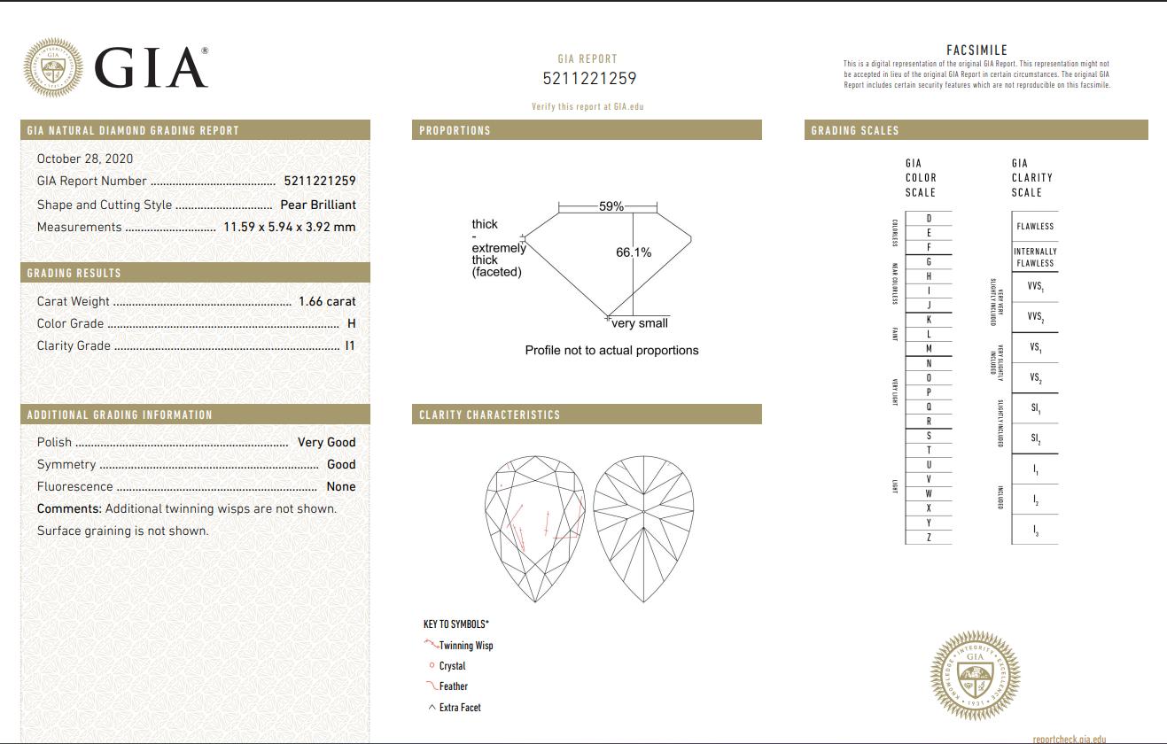 GIA Certified Diamond and Natural Sapphire in Platinum 950 Elegant Necklace