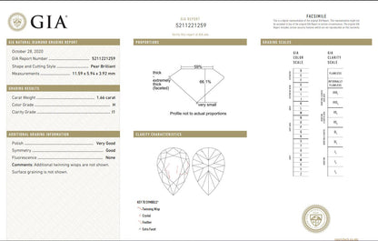 GIA Certified Diamond and Natural Sapphire in Platinum 950 Elegant Necklace