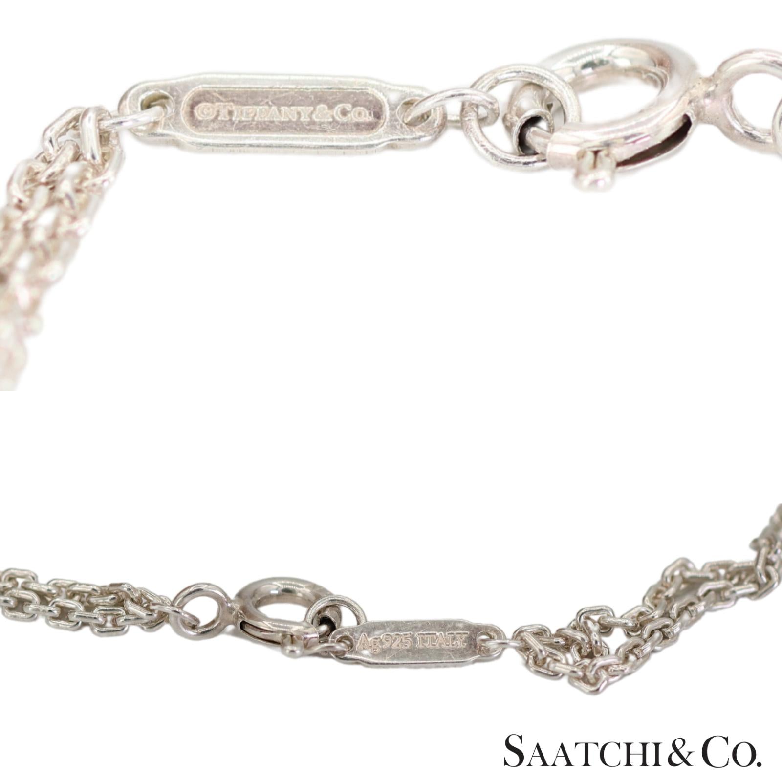 Tiffany & Co. Hardware Large Double Link Pendant Necklace Sterling Silver