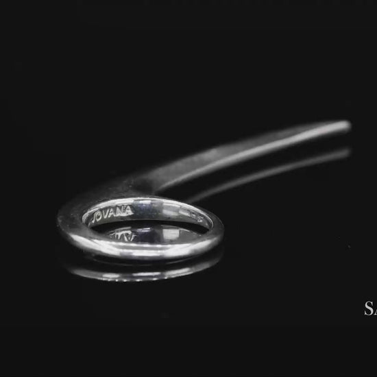 Jovana Djuric Hand-Carved Sterling Silver (950) Slice Ring XX Large