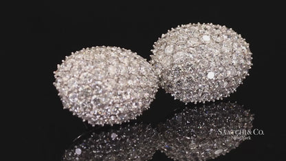 Platinum Diamond Earrings Womens Omega Back Luxe Old Money Glam