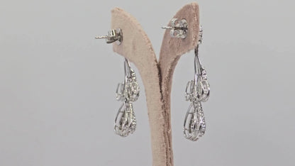 Natural Diamond Earring Pear Shape in 18K (750) White Gold
