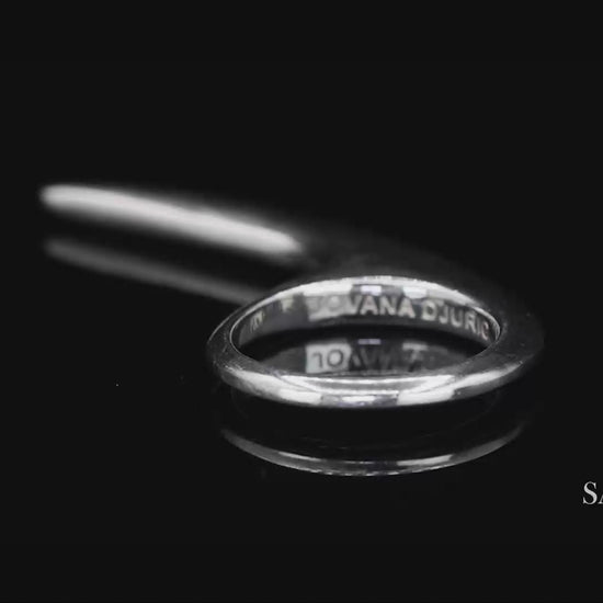 Jovana Djuric Hand-Carved Sterling Silver (950) Large Slice Ring