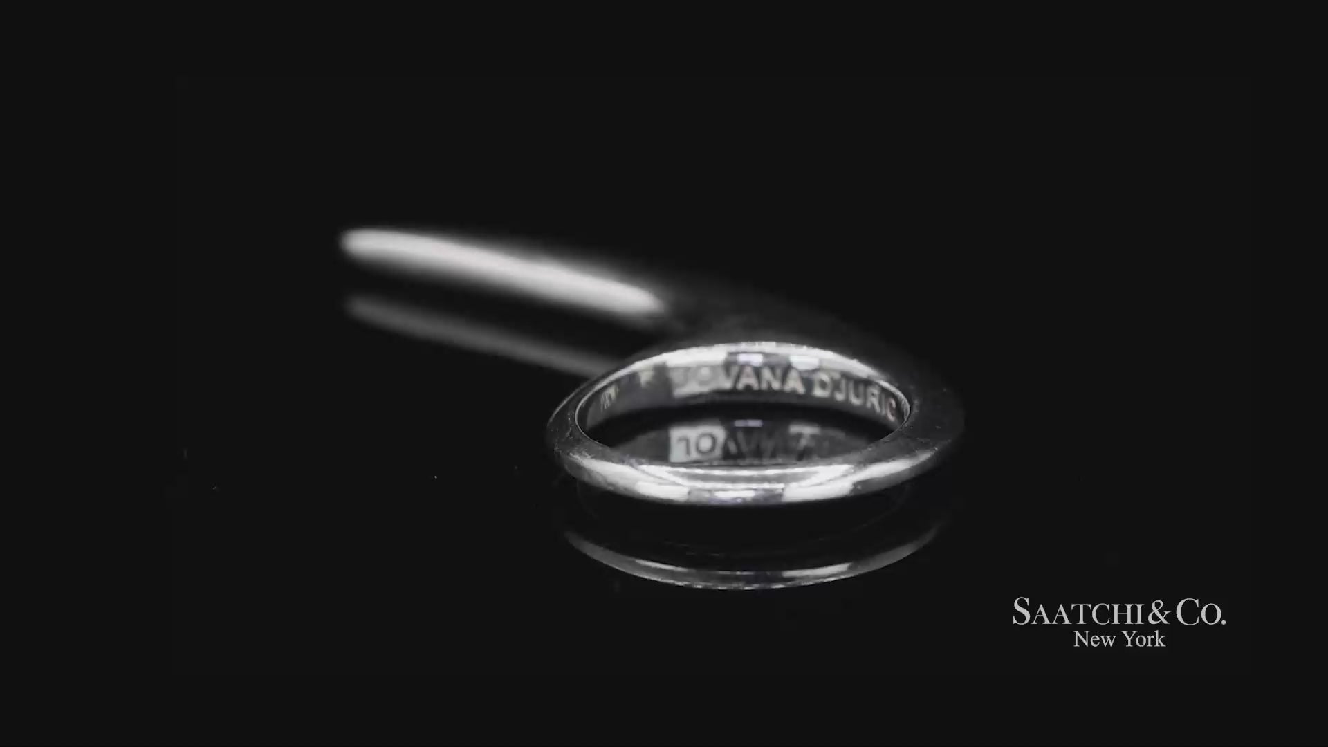 Jovana Djuric Hand-Carved Sterling Silver (950) Large Slice Ring