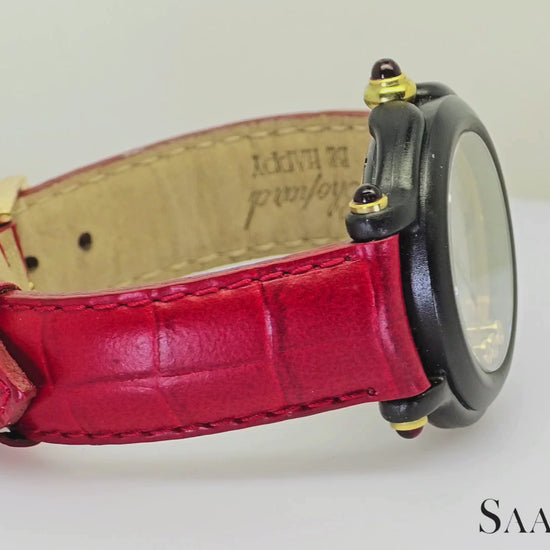 [CHOPARD] Chopard Happy Sports 3P Diamond Leather Red Sapphire R. 9544/9999 32mm