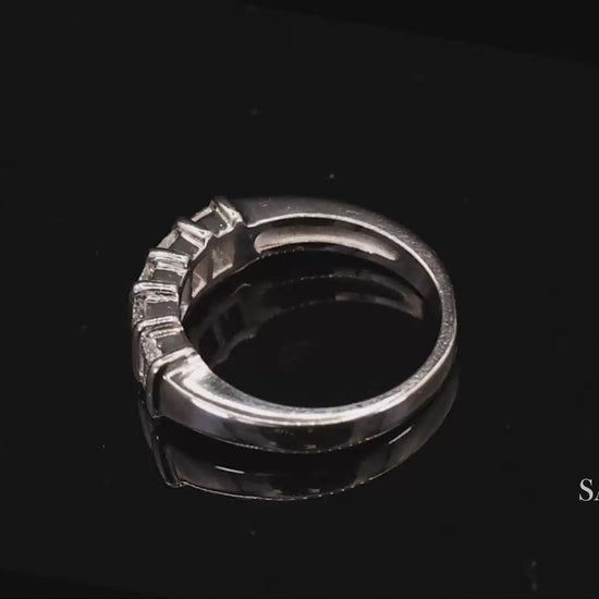 Platinum 950 Natural Baguette Diamond Ring