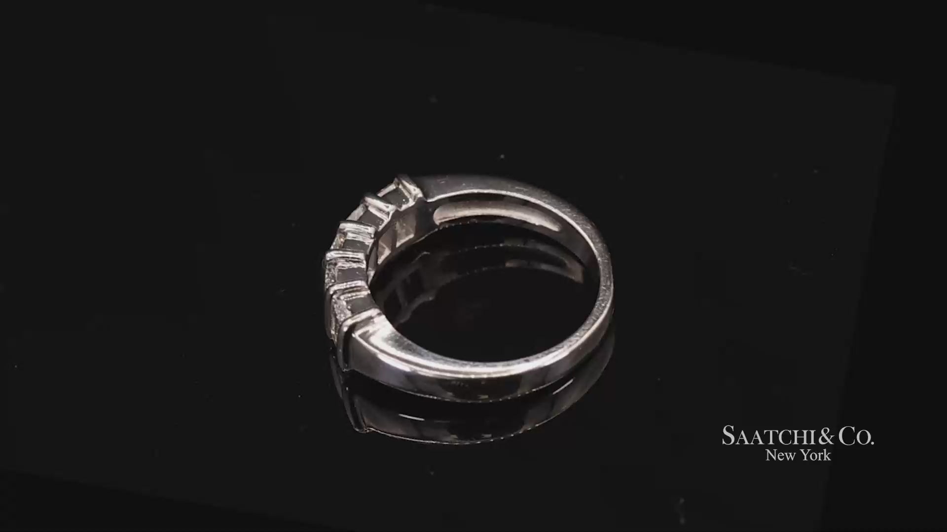 Platinum 950 Natural Baguette Diamond Ring