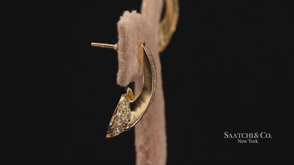 14k (585) Yellow Gold Natural Diamond Earrings