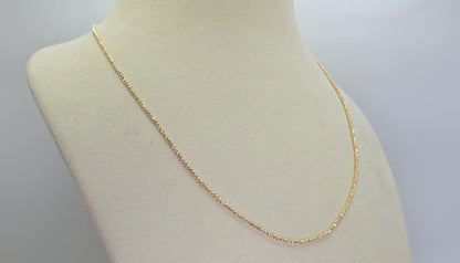 18K (750) Yellow Gold - Diamond Cut Chain / Necklace - 8.05 Gram