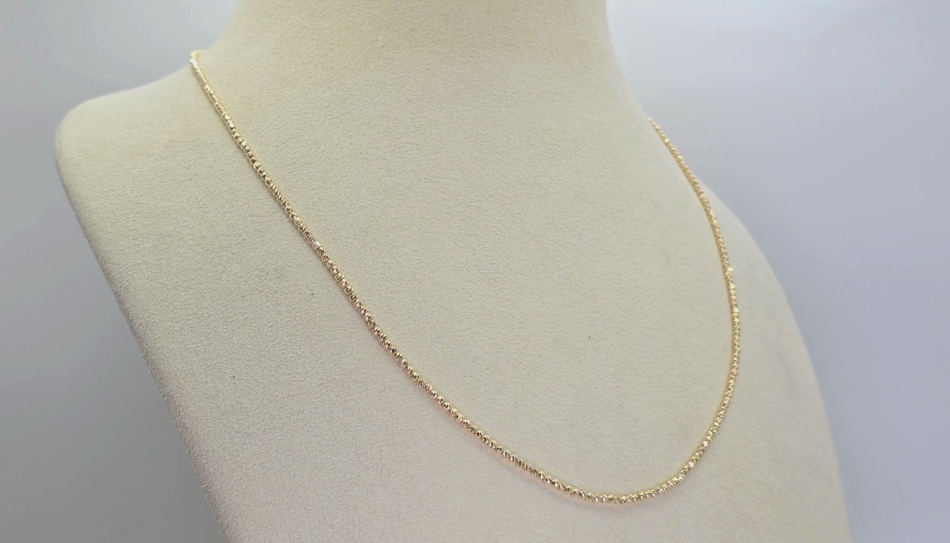 18K (750) Yellow Gold - Diamond Cut Chain / Necklace - 8.05 Gram