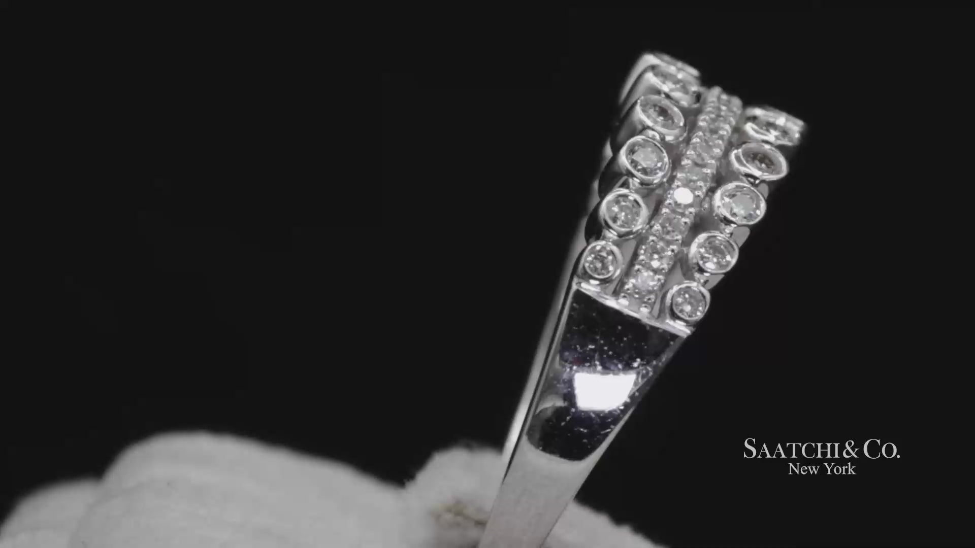 14k (585) White Gold Natural Diamond Ring