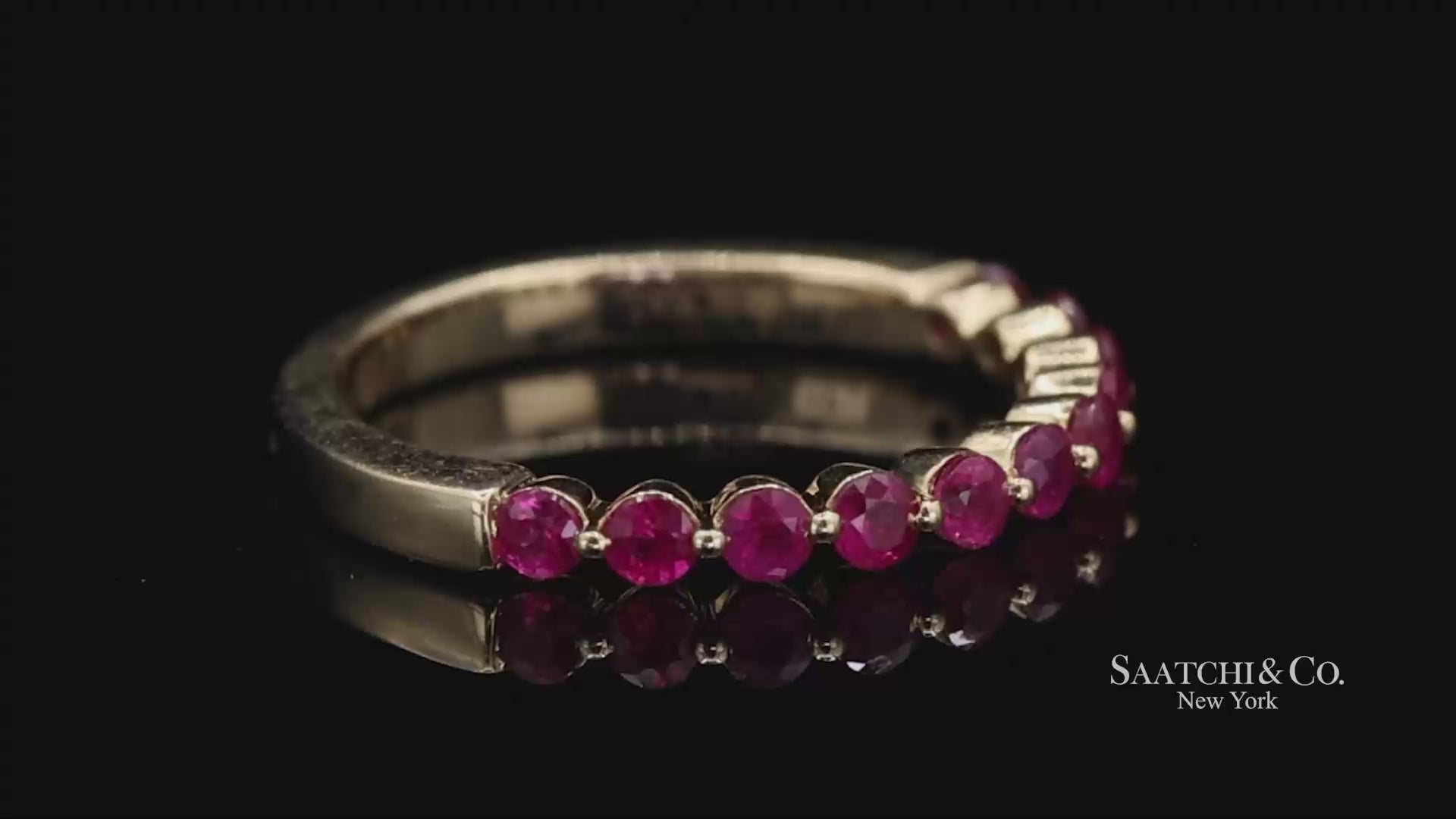 14k (585) Yellow Gold Natural Ruby Ring