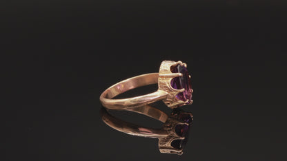 Vintage Amethyst Ring 14K (585) Yellow Gold Vintage Amethyst Ring