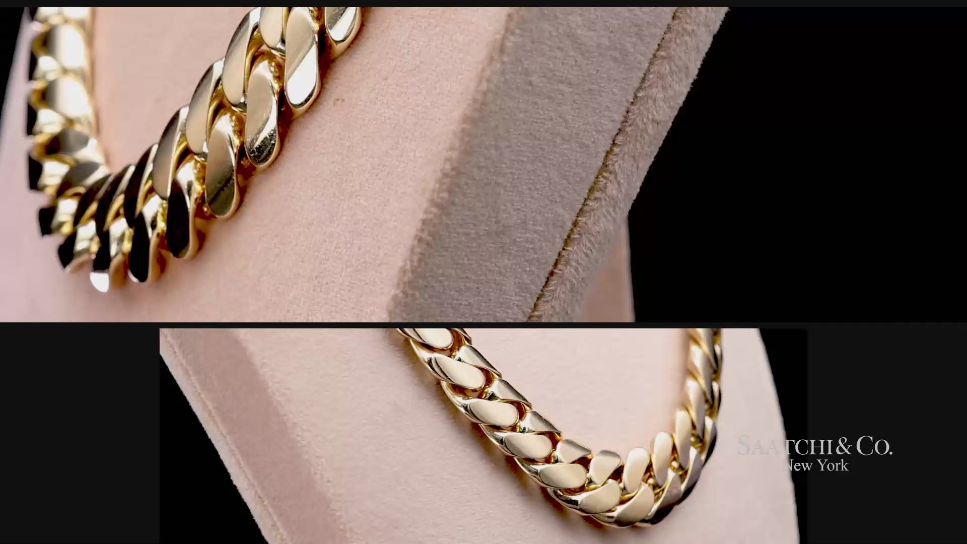 14K(585) Solid Yellow Gold Cuban Link Chain Necklace