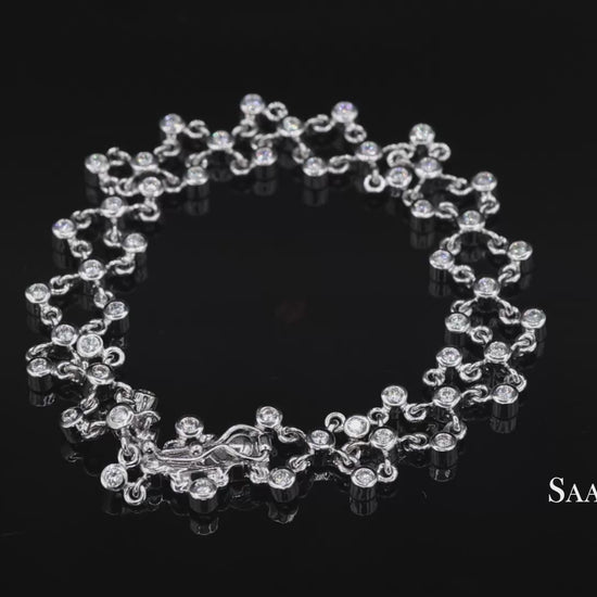 18k (750) White Gold Natural White Diamond Bracelet