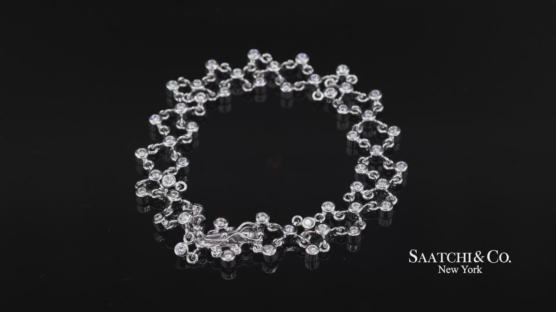 18k (750) White Gold Natural White Diamond Bracelet