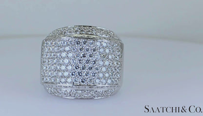 18K (750) White Gold Natural F-G Diamond Color Ring Size 8