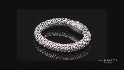 Vintage 18K Yellow Gold John Hardy Legends Naga Sterling Silver Bracelet