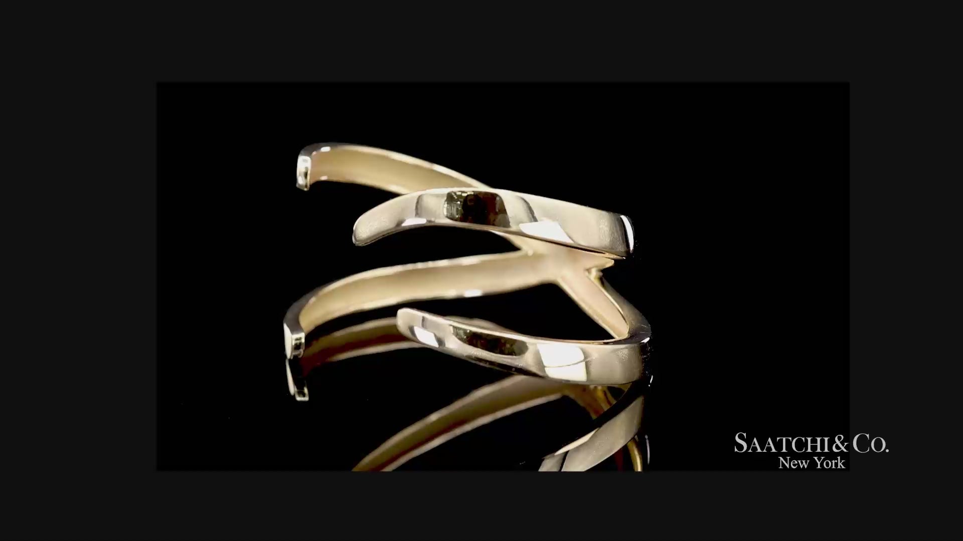 Tiffany & Co. 18K(750) Solid Yellow Gold Paloma Picasso Cuff Bangle Bracelet