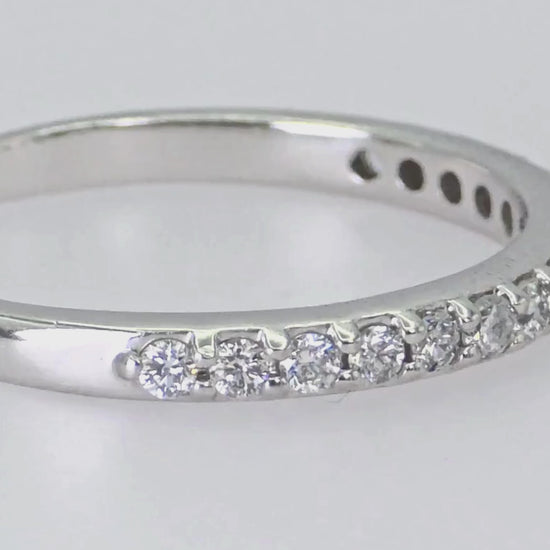14 k (585) White Gold Natural White Diamond Wedding Band / Ring