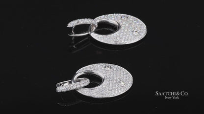 18k (750) White Gold Natural Diamond Earring