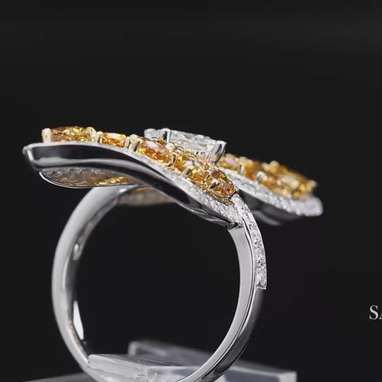 18k (750) Yellow Gold Natural Fancy Yellow Diamond Ring