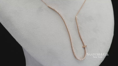 18k (750) Pink Gold Natural Diamond Fancy Necklace