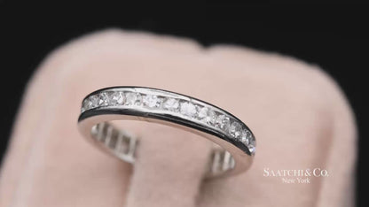 Platinum(950) Natural Diamond Vintage Band Ring