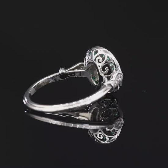 14K (585) White Gold Natural Brilliant Diamond Semi Mount Engagement Ring Size 7