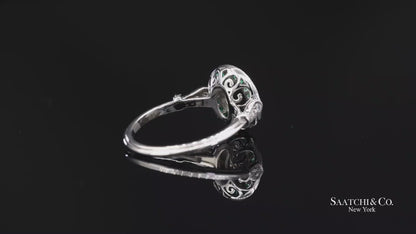 14K (585) White Gold Natural Brilliant Diamond Semi Mount Engagement Ring Size 7