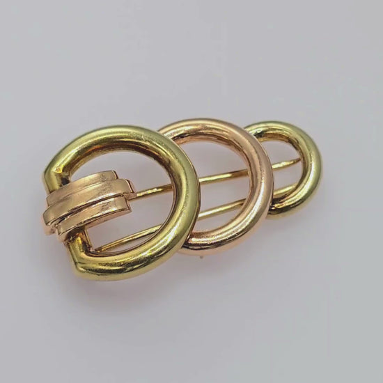 14k (585) Yellow and Rose Gold Vinatge Brooch / Pin