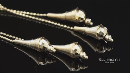 18K (750) Yellow Gold Drop Dangling Earrings