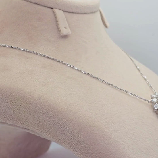 Tahitian Natural Black Pearl 18k (750) White Gold and Natural Diamond Pendant